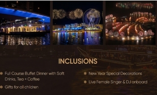 NYE Dinner on Alexandra Sea Lounge in Dubai Marina.